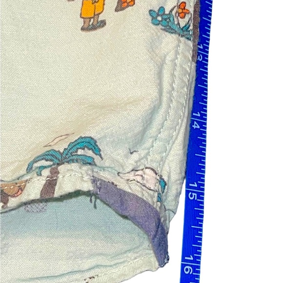 Men’s Vans Casual Button Down Shirt Tropical Beach Cartoon Print Vintage Medium - Picture 7 of 8